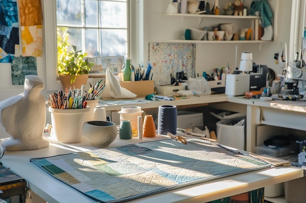 atelier cu materiale pentru broderie